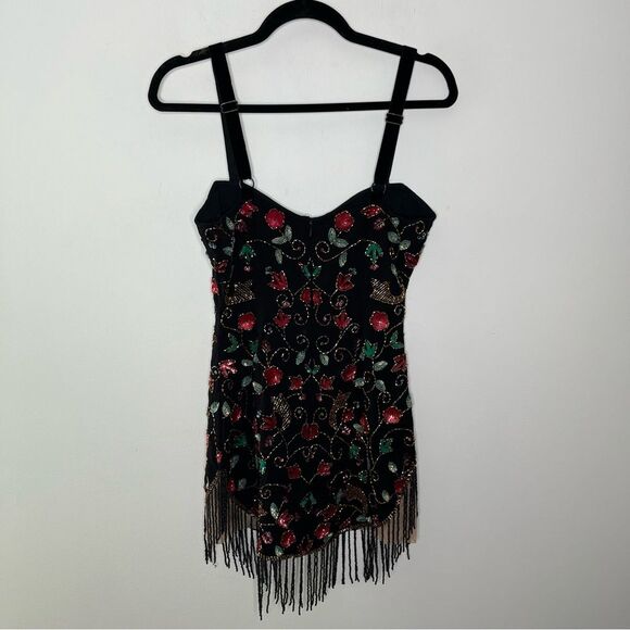 Revolve h:ours El Tulipan Beaded Mini Dress S - Picture 5 of 9